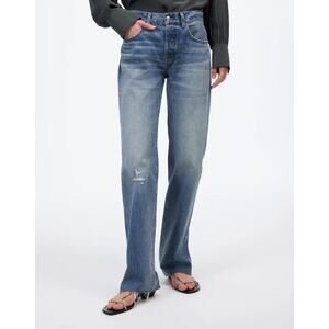 Madewell The Dean Easy Button Fly Straight Leg Jeans Monessen Wash Blue 28